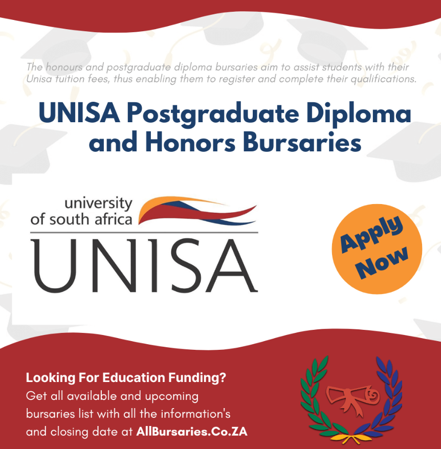 UNISA Postgraduate Bursaries 2025