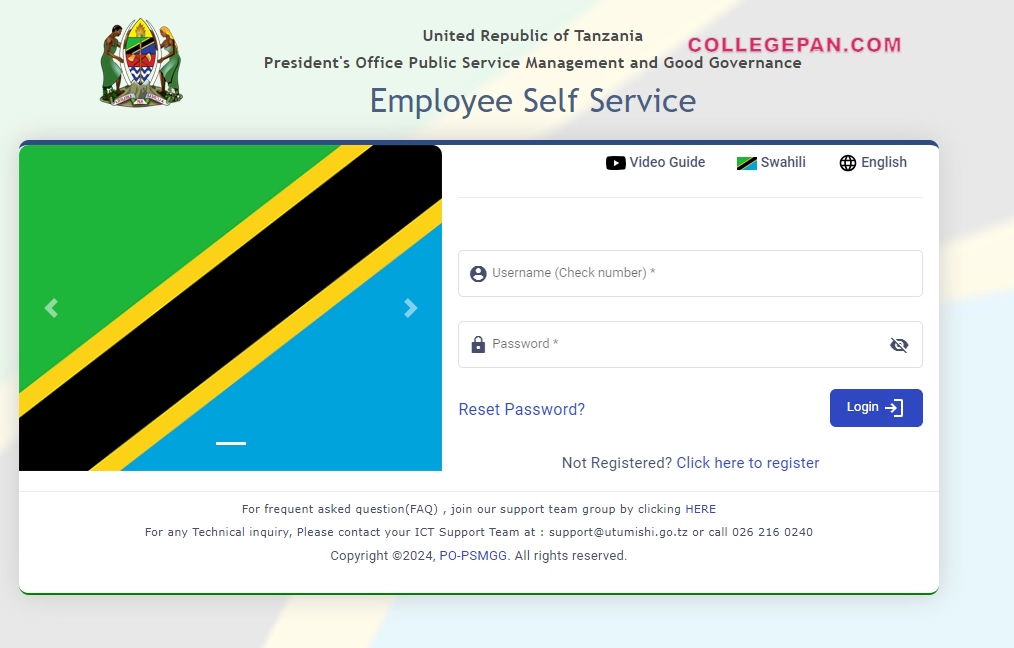 ESS Utumishi Login in Tanzania